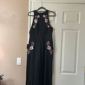 BEBE Floral Embroidered Jumpsuit